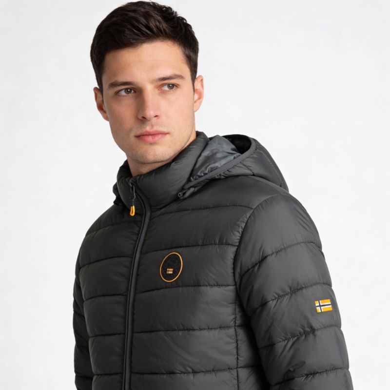 Geographical Norway men's jacket AMIGOMAP LONG HOOD DB DGREY MEN 233 DARK GRAY (WZ5086H/GN-GRIS FONCÉ) Geographical Norway
