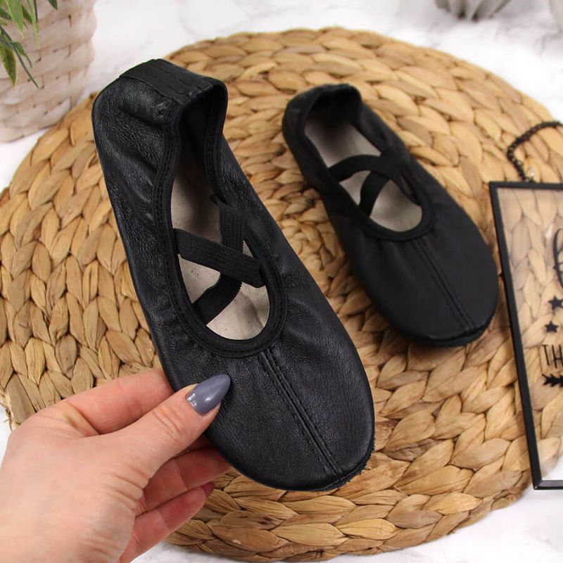 Leather dance shoes with black elastic bands Jr Nazo Footwear/Lifestyle Your Sports Performance