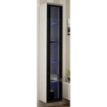 VIGO glass display cabinet '180' 180/40/30 white/black Bufety i witryny/Bufety i witryny na drewnianej podstawie Your Sports Performance