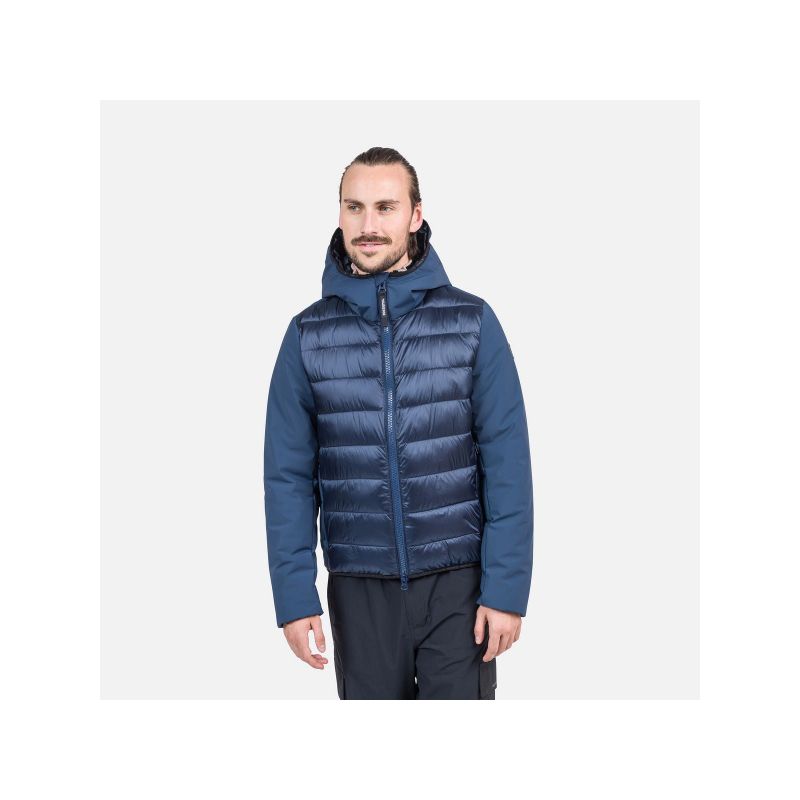 Rossignol Stretch Quilt Hoodie Jacket Navy Blue Import z PMSport Your Sports Performance