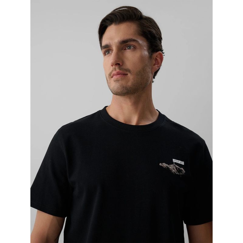 Men's regular printed T-shirt 4F 4FKAW26TTSHM4477-20S