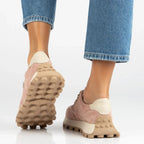 Leather platform sneakers, pink, Filippo DP7498