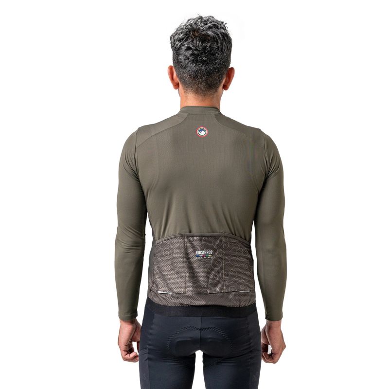 Rockbros 15220003002 ROAD TO SKY men's long sleeve cycling jersey S - green Rockbros