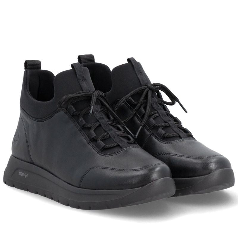 Women's leather insulated ankle boots black Remonte Rieker D2V06-35