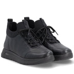 Women's leather insulated ankle boots black Remonte Rieker D2V06-35