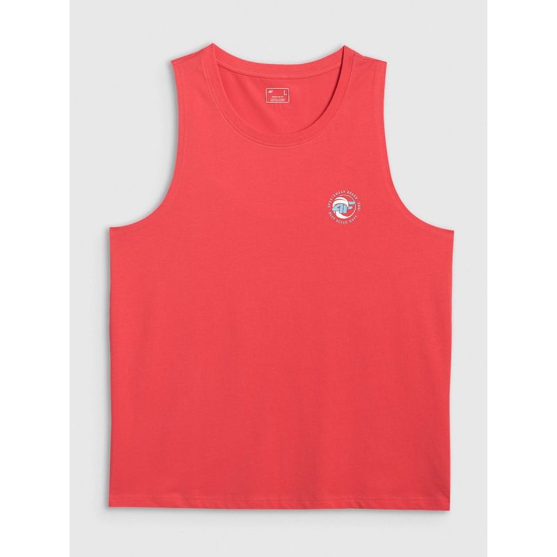 Men's regular sleeveless T-shirt with print 4F 4FRSS26TSLEM366-10S 4f