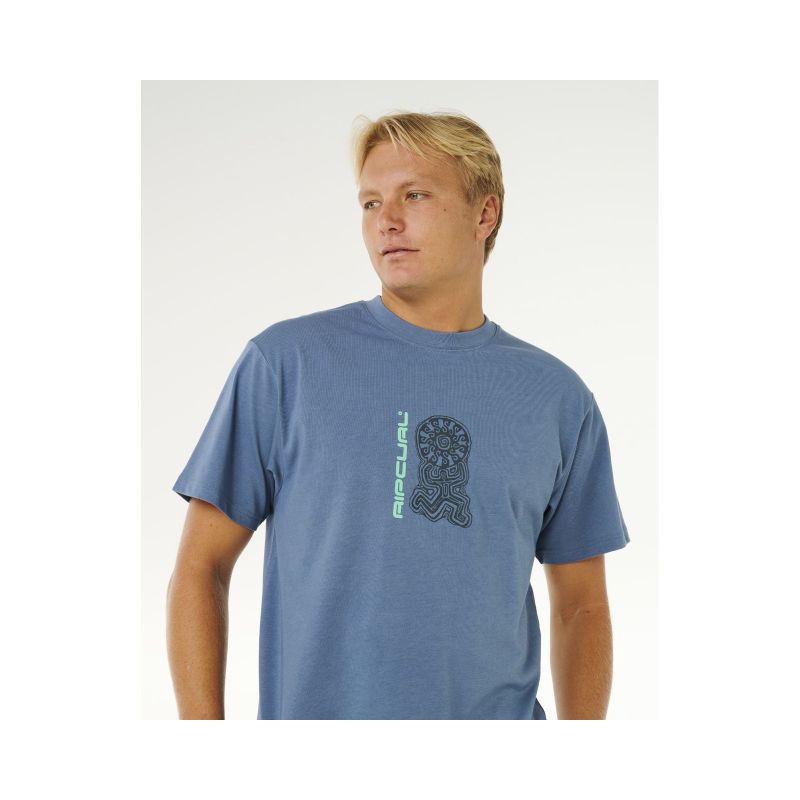 Men's RIP CURL Search Sundial Tee Blue