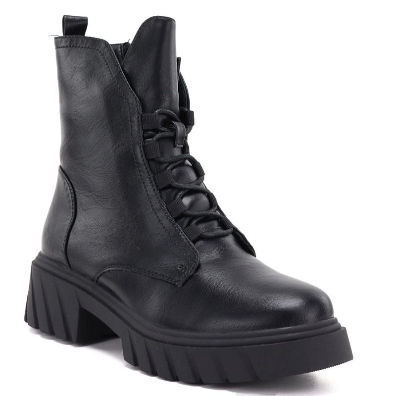 Women’s Black Block-Heel and Platform Ankle Boots Jezzi MR2502-9