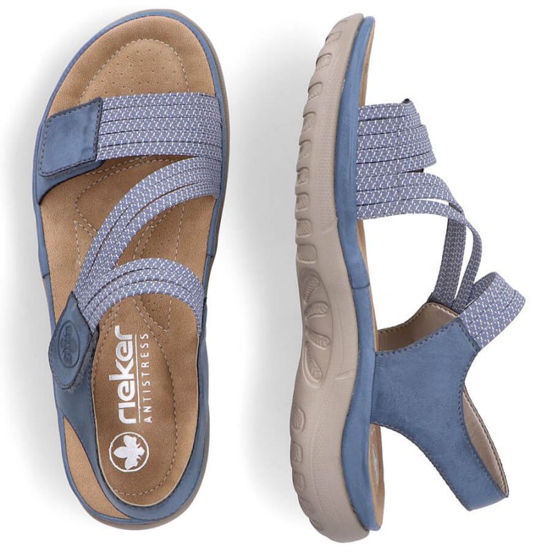 Comfortable Rieker W RKR587 blue sandals Footwear/Lifestyle/Rieker Your Sports Performance
