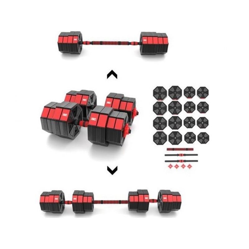 Composite dumbbell HMS SGC40 40kg + barbell