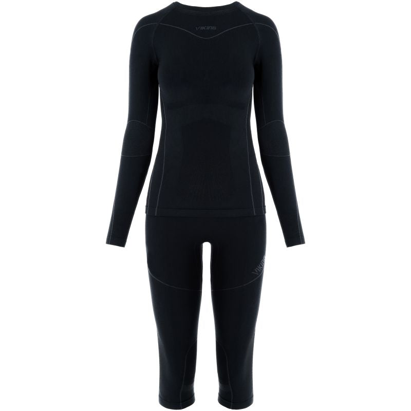 Women’s thermal underwear VIKING Gaja 3/4 Set Bamboo, black