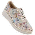 Women's leather openwork wedge shoes, beige, Vinceza 79603 To be categorized Your Sports Performance