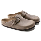 Birkenstock Boston Tabacco Brown Oiled Leather Regular Wide Slides for Women/Men (0960811) In preparation Your Sports Performance