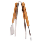 3-in-1 BBQ Utensil Set with Wooden Handle Home and Garden/Garden Your Sports Performance