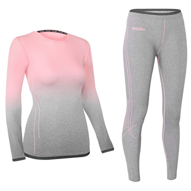 Thermoactive underwear Spokey Flora Set Lady Termo SM VT W 6114300000 gray and pink Clothing/Outdoor/Alpinus Your Sports Performance