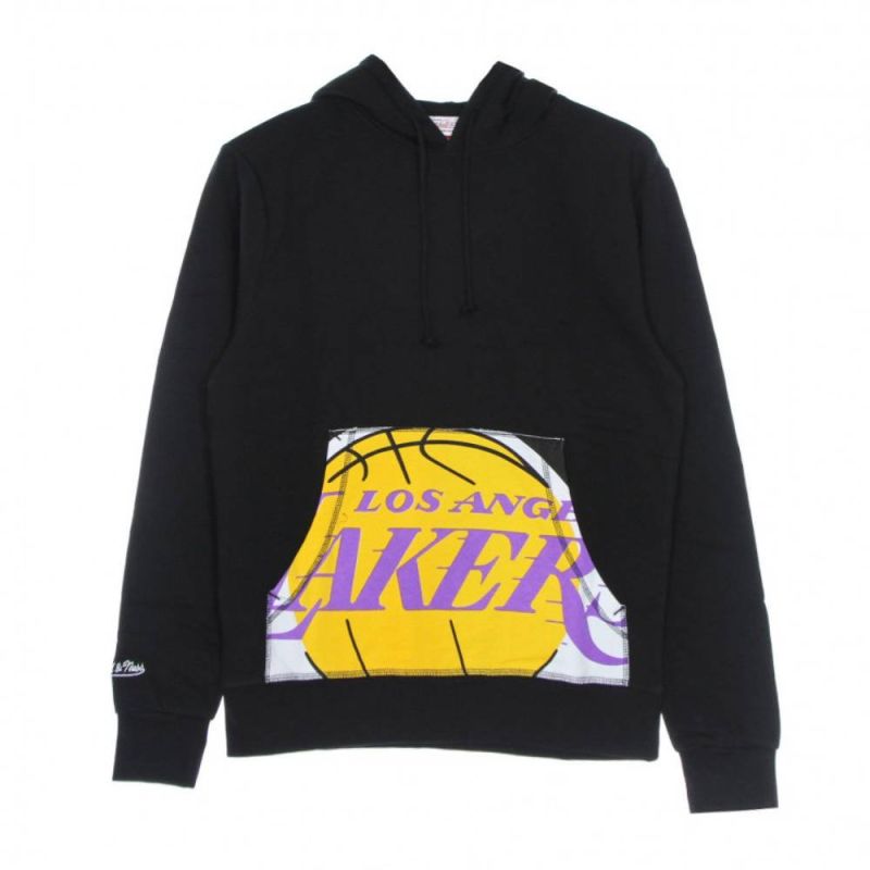 Mitchell & Ness NBA Cropped Logo Los Angeles Lakers Hoodie Black Odzież/Odzież na co dzień Your Sports Performance