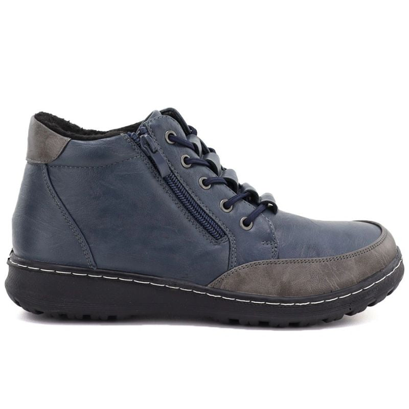 Comfortable navy blue women's ankle boots Potocki Z26-90347