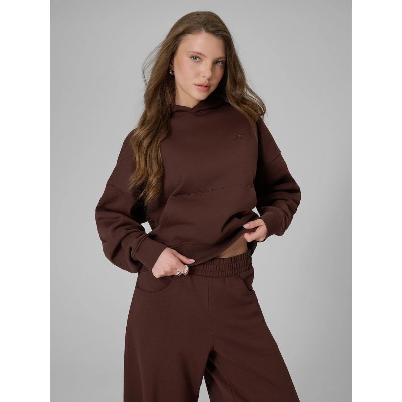 Women's regular hooded sweatshirt 4F 4FRSS26TSWSF2926-80S