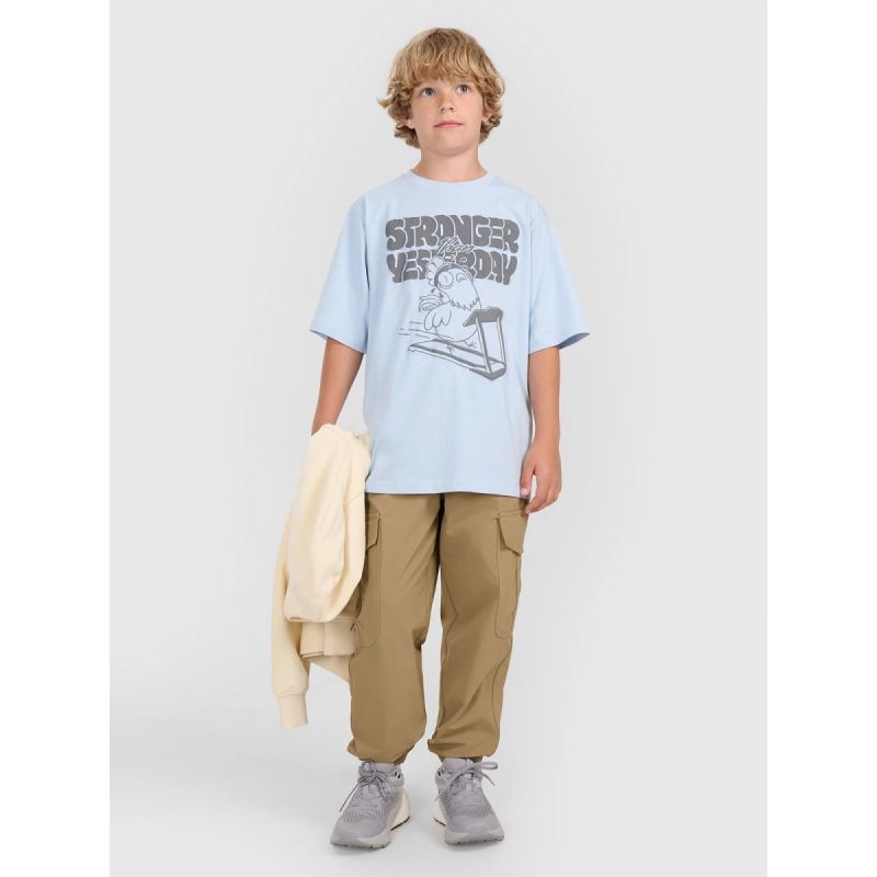 Boy's oversize T-shirt with print 4F 4FJRAW25TTSHM3206-34S *Kategoria tymczasowa Your Sports Performance