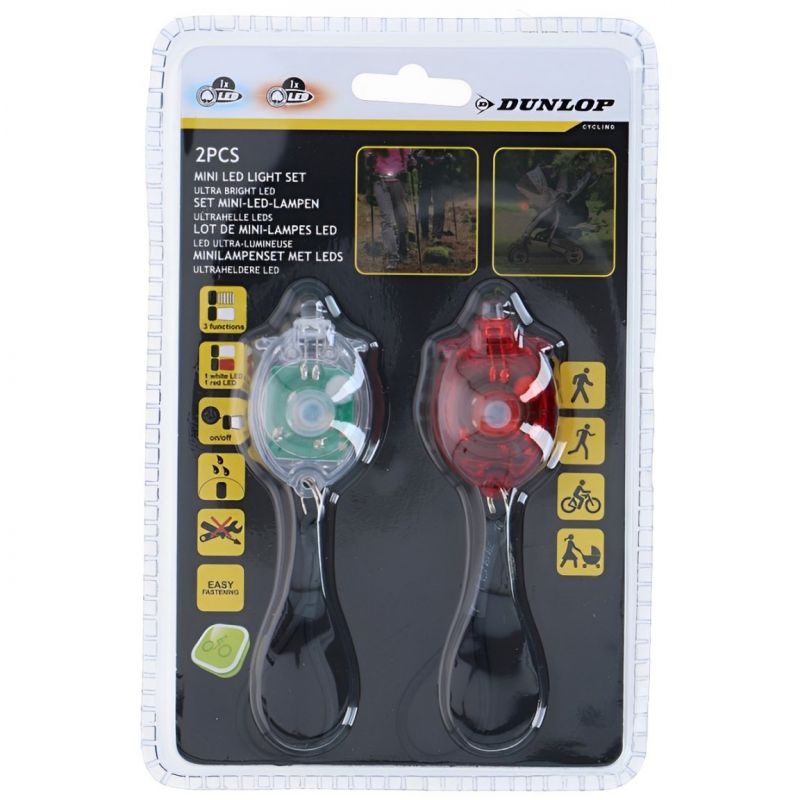 Set of Dunlop LED rear + front bicycle lights 2053141 Accessories/Bicycle/Akcesoria rowerowe Your Sports Performance
