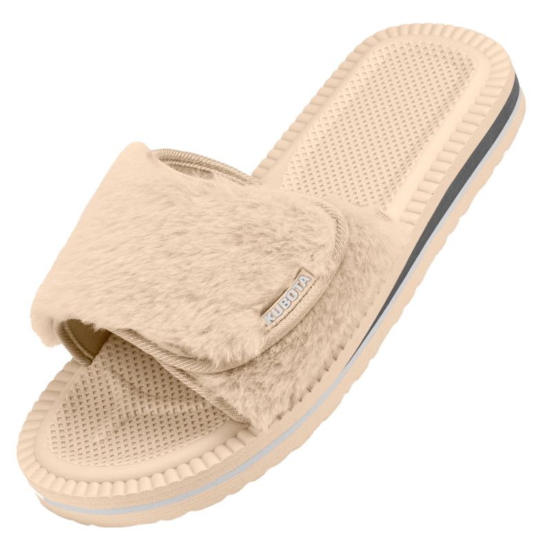 Kubota flip-flops with velcro and beige fur K24AW-100-001-03-1 *Kategoria tymczasowa Your Sports Performance