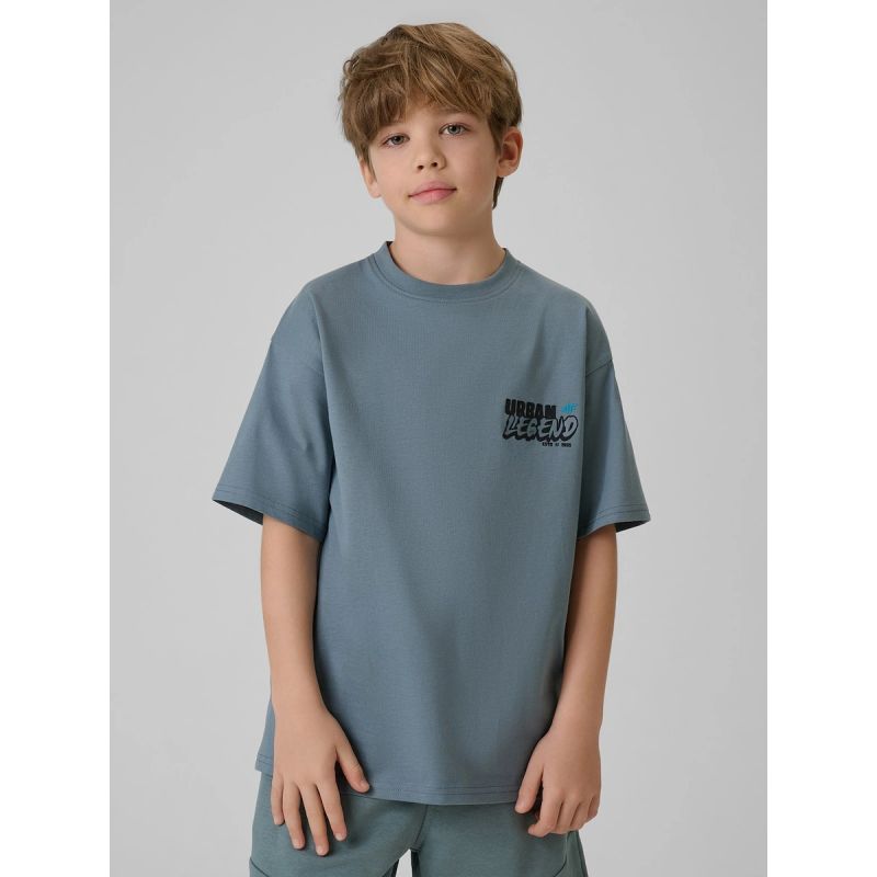 Boy's cotton T-shirt 4F 4FJRSS26TTSHM4175-46S