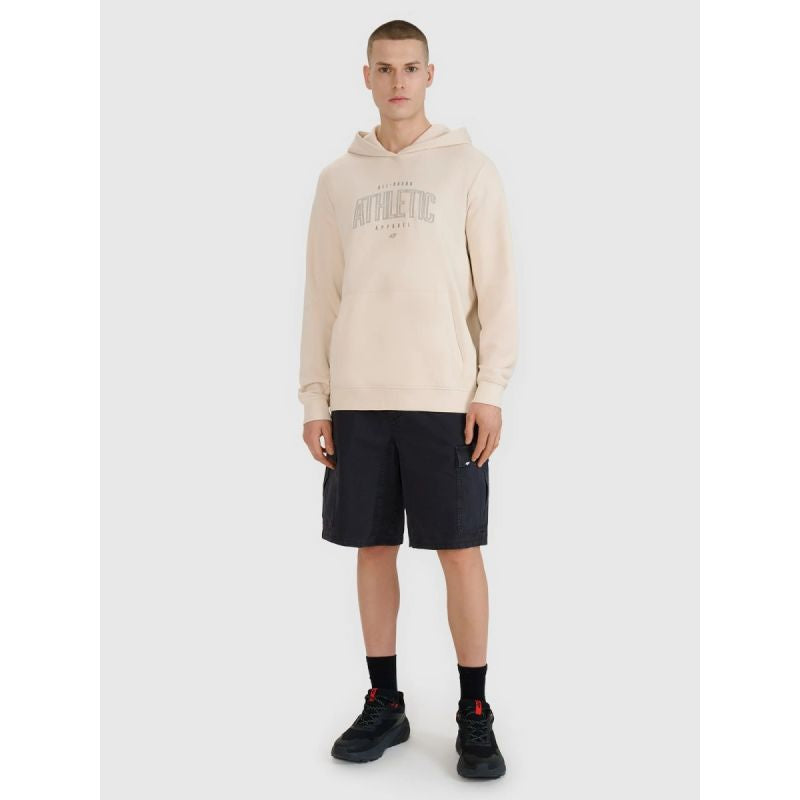 Men's sweatshirt with hood, open, 4F 4FRSS25TSWSM2201-12S 4f