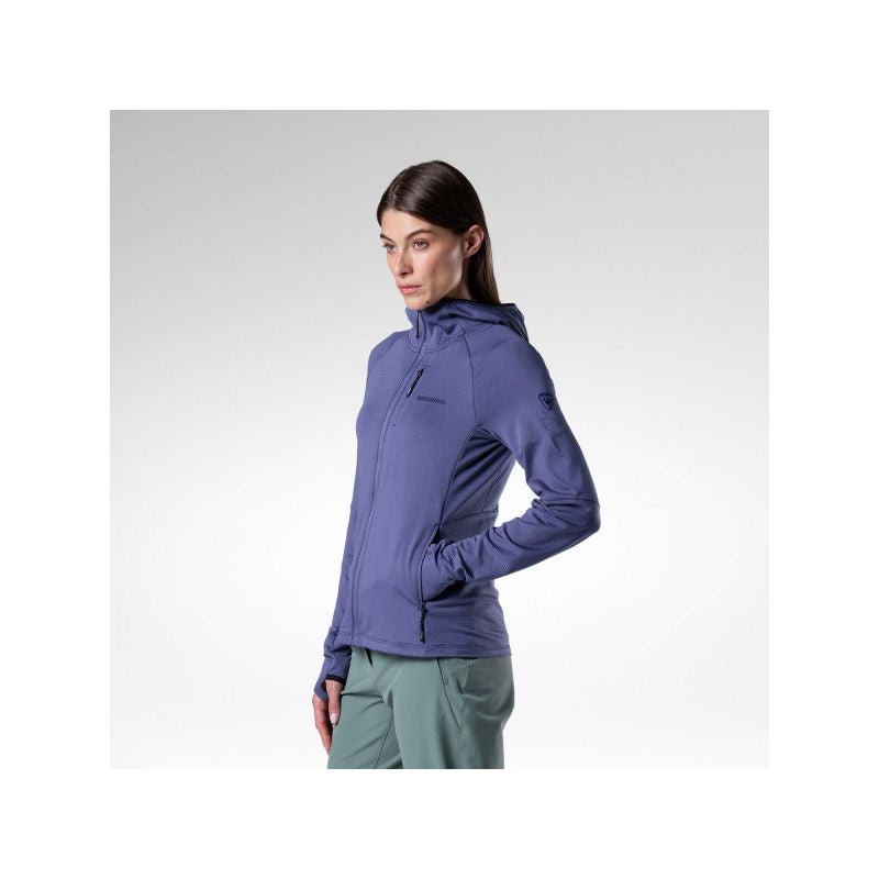 ROSSIGNOL Women's W Textured Hoodie Mid Layer Navy Blue