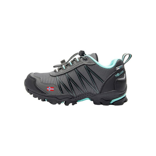 Trollkids Kids Trolltunga Hiker Low waterproof hiking shoes for boys/girls, anthracite/mint (155-609) In preparation Your Sports Performance