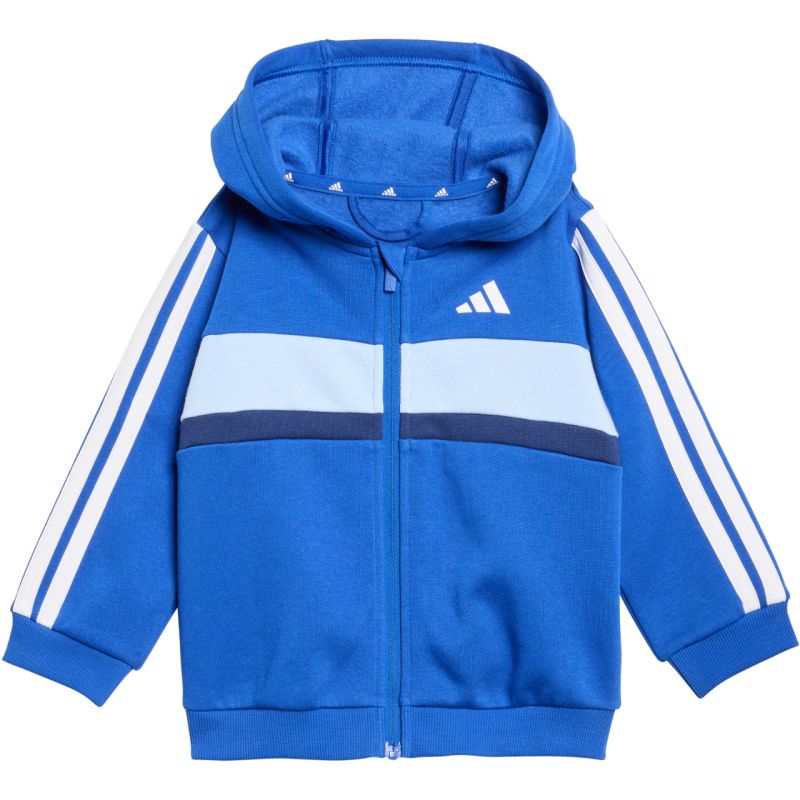 adidas Essentials Tiberio 3 Stripes Fleece Tracksuit for Kids Blue KC6004 Clothing Your Sports Performance
