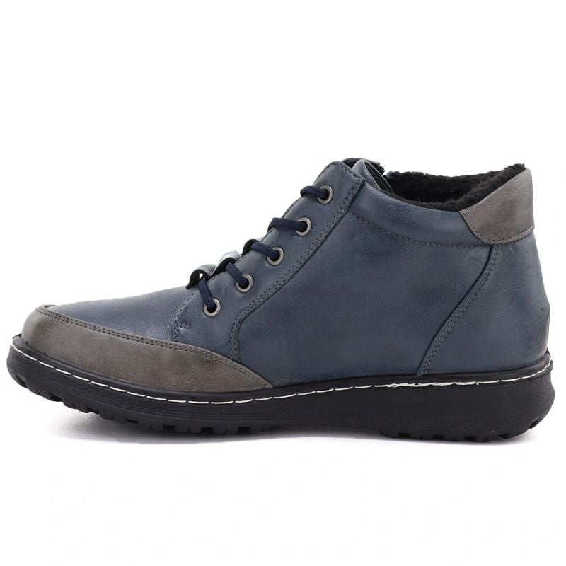Comfortable navy blue women's ankle boots Potocki Z26-90347