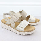 Women's beige wedge sandals Rieker 69260-60 Footwear Your Sports Performance