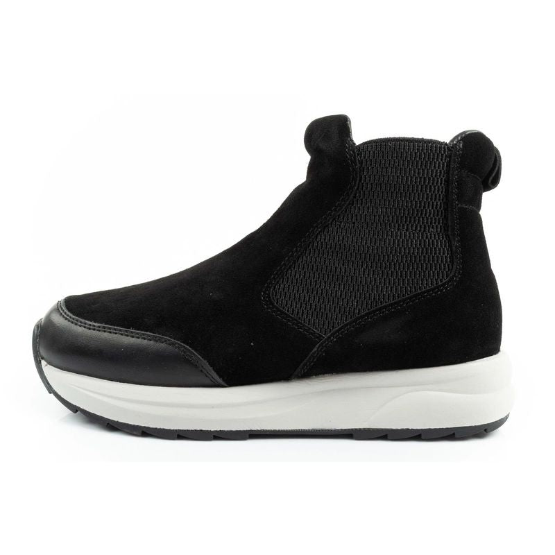 Scholl Beverly Bootie Women's Leather Ankle Boots Black Scholl