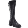 Women's leather ankle boots, black, Vinceza FIO27-67056