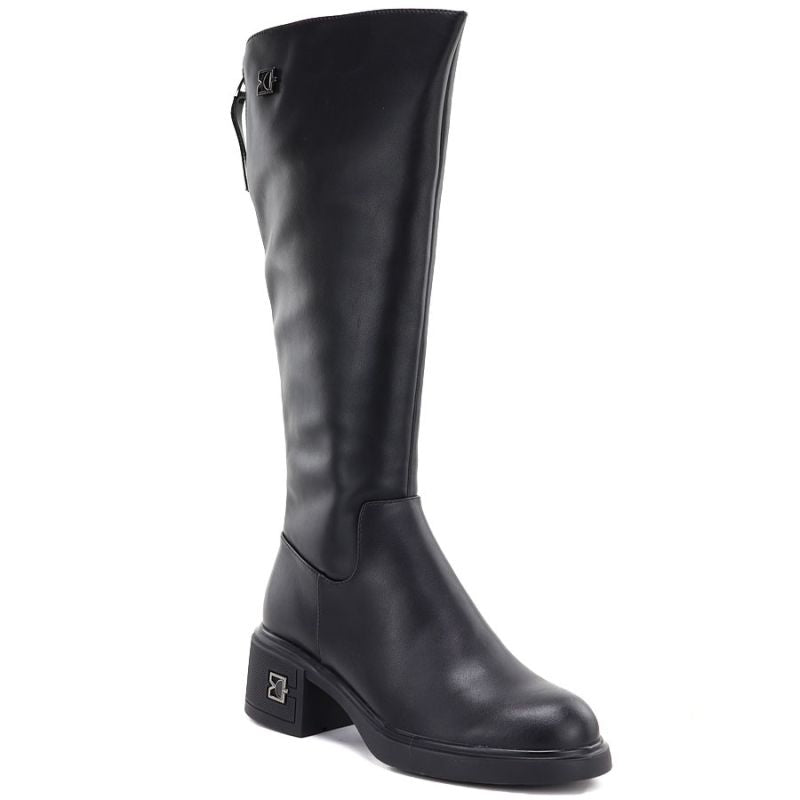 Women's leather ankle boots, black, Vinceza FIO27-67056