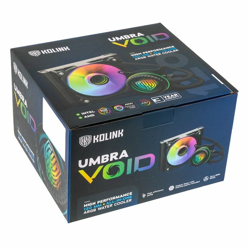 Kolink Umbra Void 120 AIO CPU Water Cooler Chłodzenie/Chłodzenie CPU Your Sports Performance
