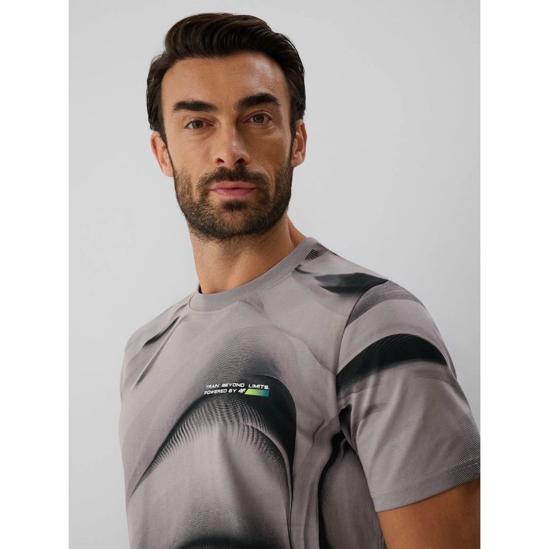 Men's regular printed T-shirt 4F 4FRAW26TTSHM4668-20A