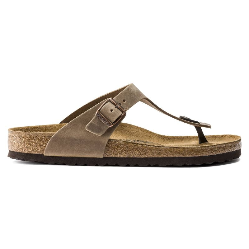Birkenstock Gizeh Oiled Leather Tobacco Brown Regular Women's Flip-Flops Wide (0943811) Footwear/Lifestyle/Brinkenstock/Japonki Birkenstock