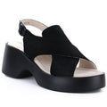 Women's leather sandals on a black platform S.Barski 7005 S.Barski