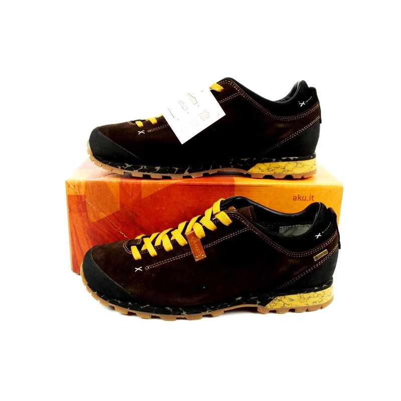 AKU Bellamont III Suede GTX Hiking Shoes - Brown/Yellow Footwear Your Sports Performance