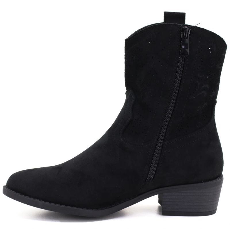 Women’s Black Openwork Ankle Boots M.Daszyński MR2353-23