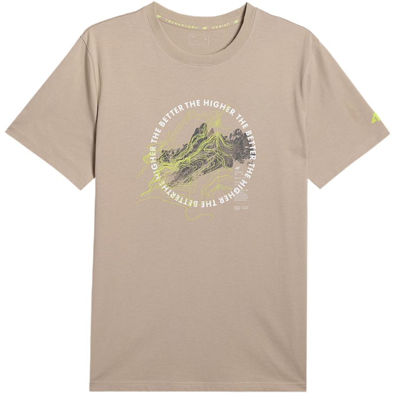 Men's T-shirt 4F M2822 beige 4FWSS26TTSHM2822 83S