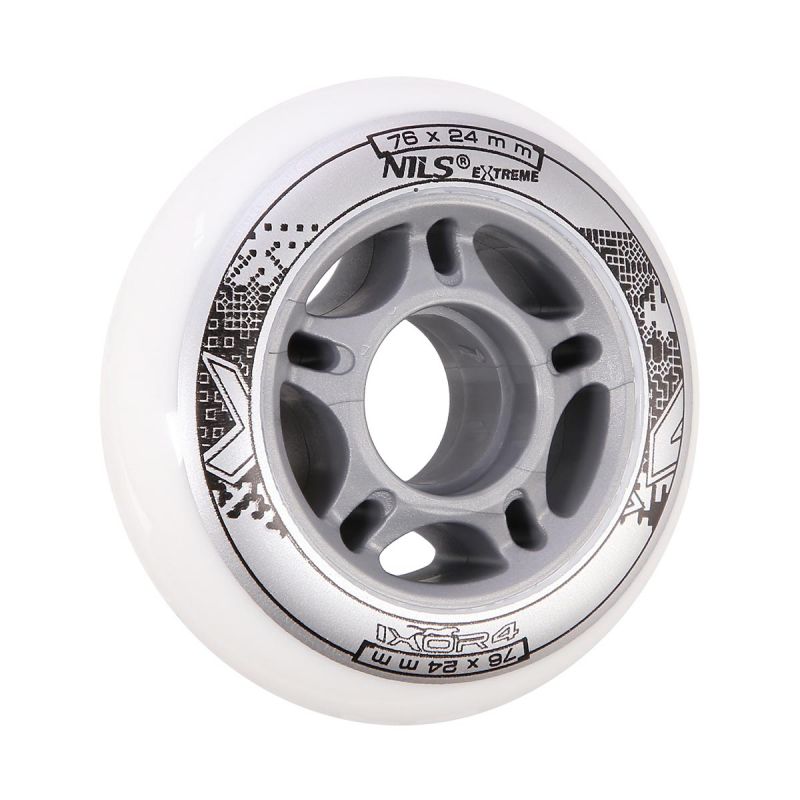 PU 76x24 82A WHITE WHEELS (4 pcs.) NILS EXTREME
