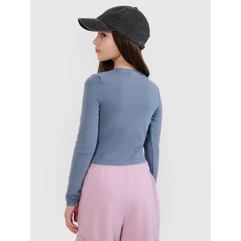Longsleeve slim crop top plain girls 4F 4FJWSS25TLONF430-32S *Kategoria tymczasowa Your Sports Performance