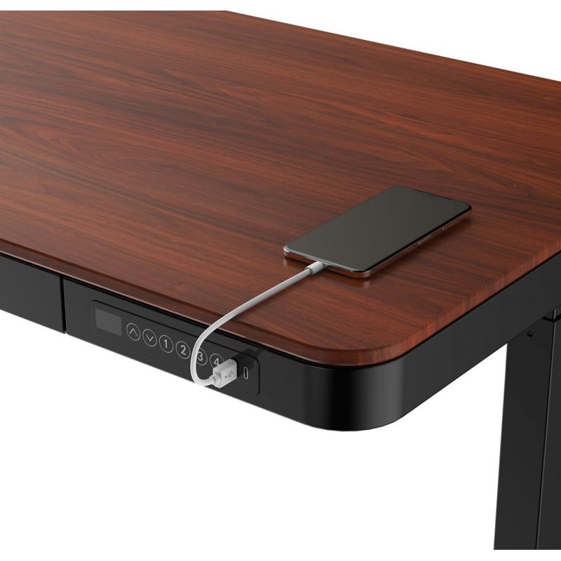 Urevo U1 Smart Walkingpad Treadmill + TUCKANO Electrically Adjustable Desk Black/Walnut In preparation Your Sports Performance