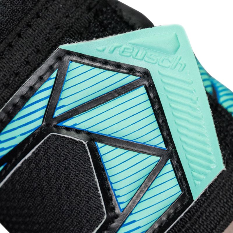 Reusch Attrakt RE:Grip NC Junior goalkeeper gloves black and blue 5672535 7272