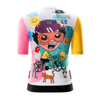 Rockbros 15210005004 M women's cycling jersey with print - white