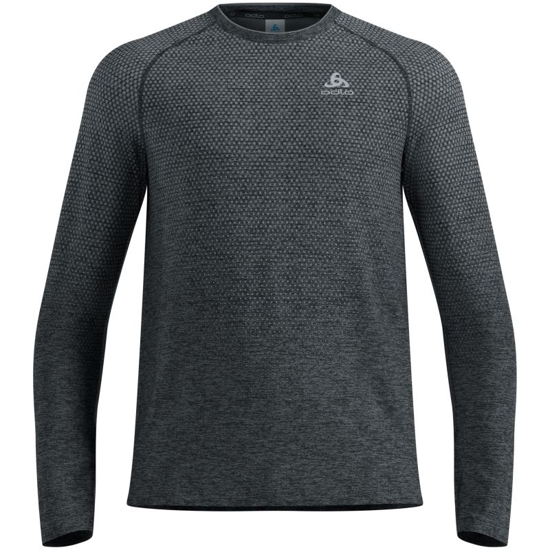 Odlo ESSENTIAL SEAMLESS Men's Long-Sleeve Crew-Neck T-Shirt, Grey