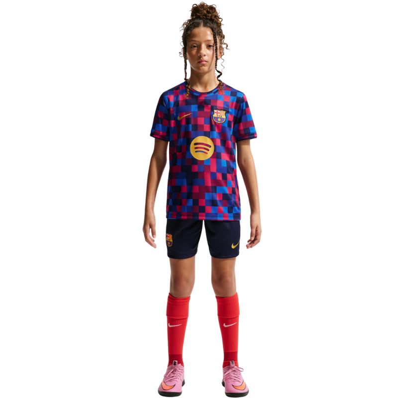 Nike FC Barcelona Kids' T-Shirt Burgundy and Blue II1752 621