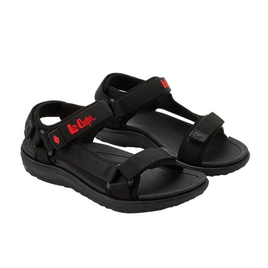 Lee Cooper women's shoes with velcro straps for summer beach sandals, lightweight black Lee Cooper